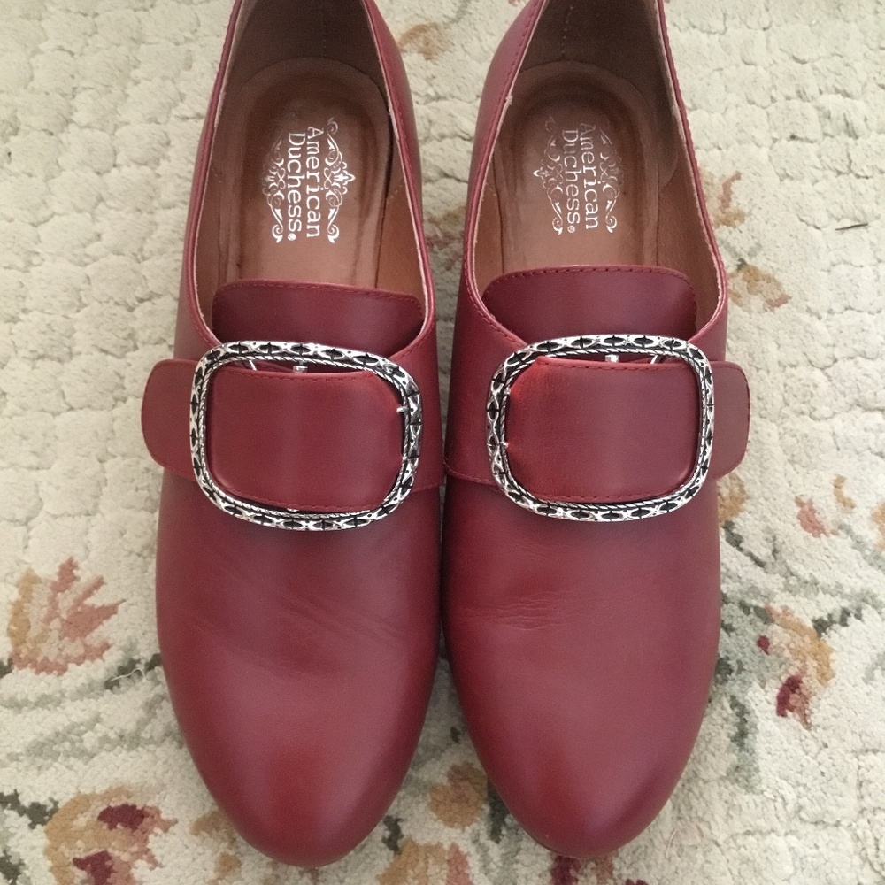 American Duchess Oxblood Kensington 18th Century shoes